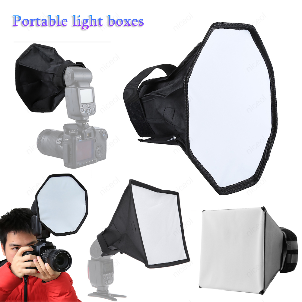 Pop Up Flash Diffuser - PULUZ 20cm Octagon Flash Light Diffuser