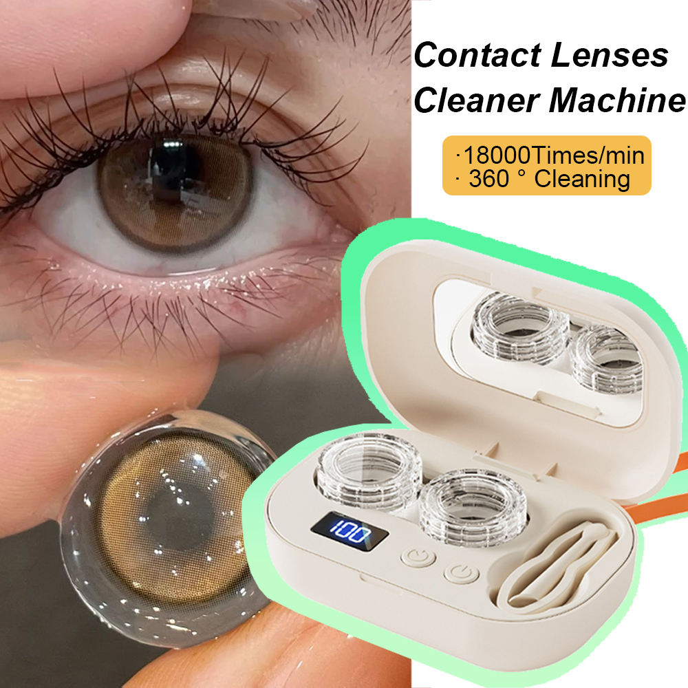 Lens Cleaning Kit - 18000 RPM Ultrasonic Contact Eye Cleaning