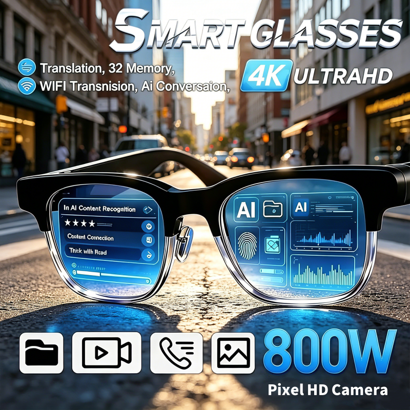 Photography With Ai - 4K HD AI Smart Glasses Remote
