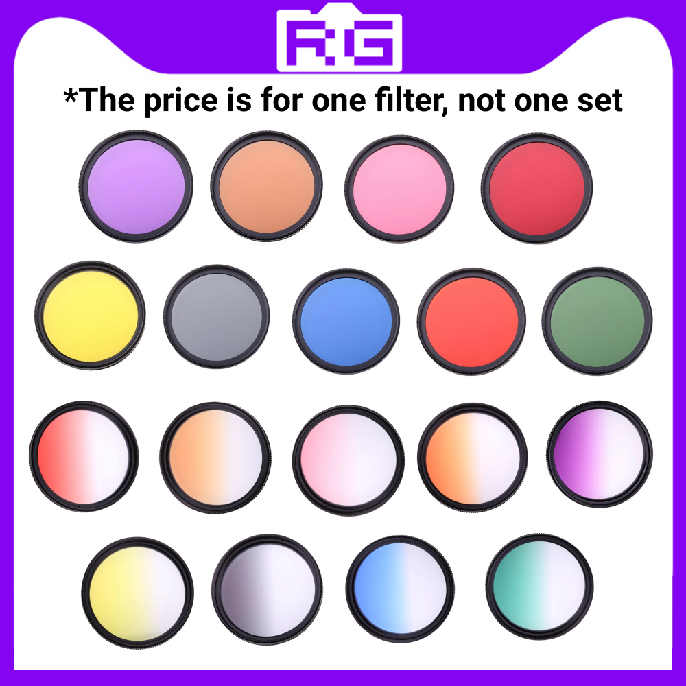 Photography Yellow Filter - Universal Full/Graduated Colour Circular Lens Filters