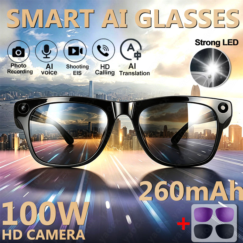 Photography With Ai - AI Smart Glasses with 100W HD