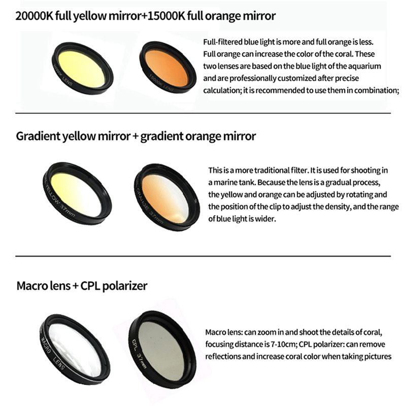 4X Aquarium Lens Fish Tank Pho - Photography Yellow Filter recensie en prijs