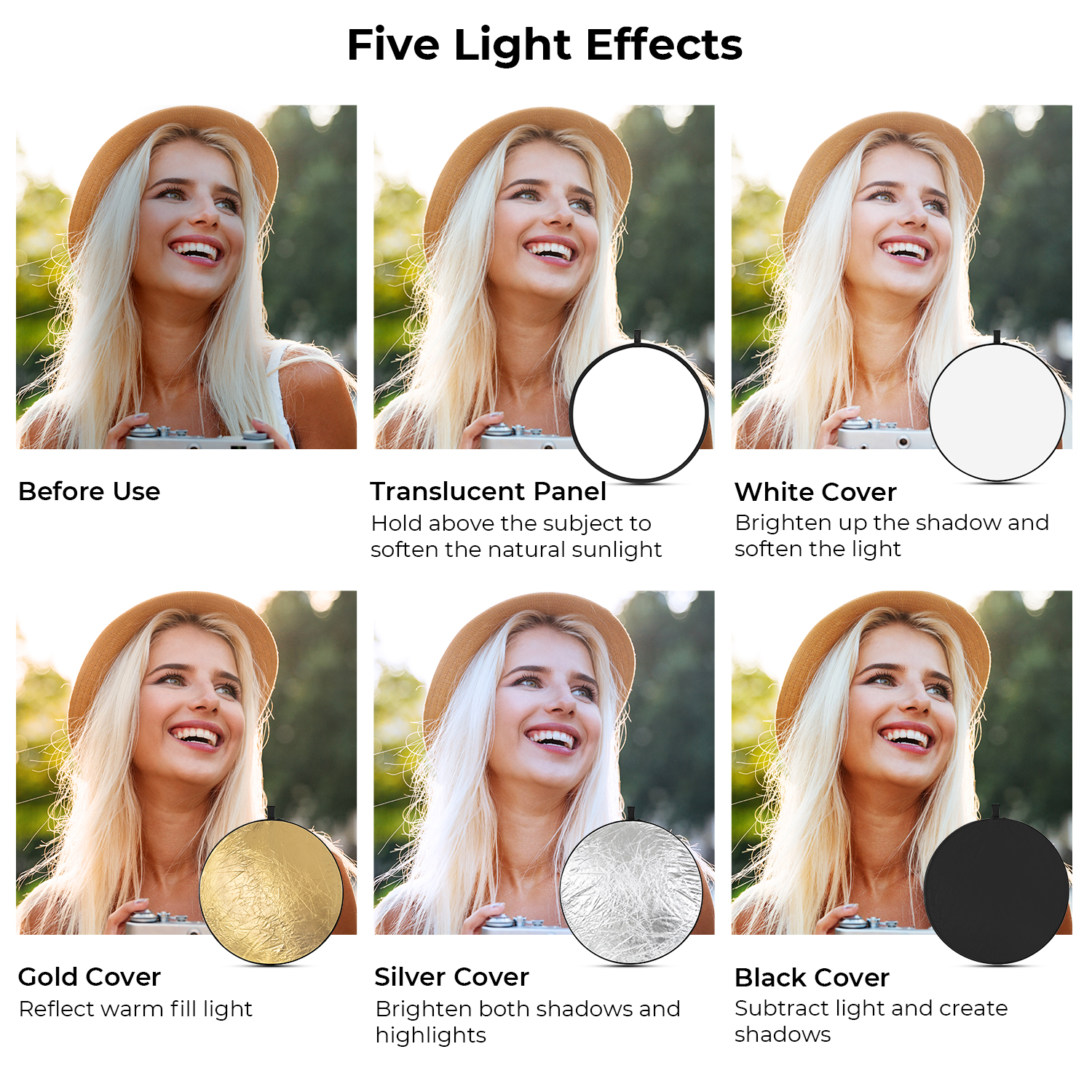 K&F CONCEPT 56/80/110cm 5-in-1 - Reflector 5 In 1 recensie en prijs