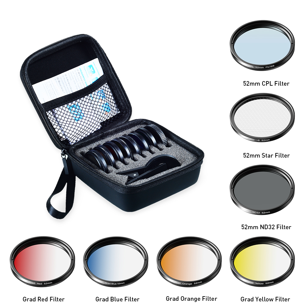 APEXEL 52mm 7in1 Gradual Filte - Photography Yellow Filter recensie en prijs
