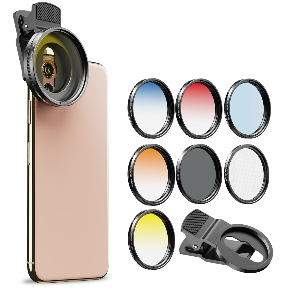 APEXEL 52mm 7in1 Gradual Filte - Photography Yellow Filter recensie en prijs