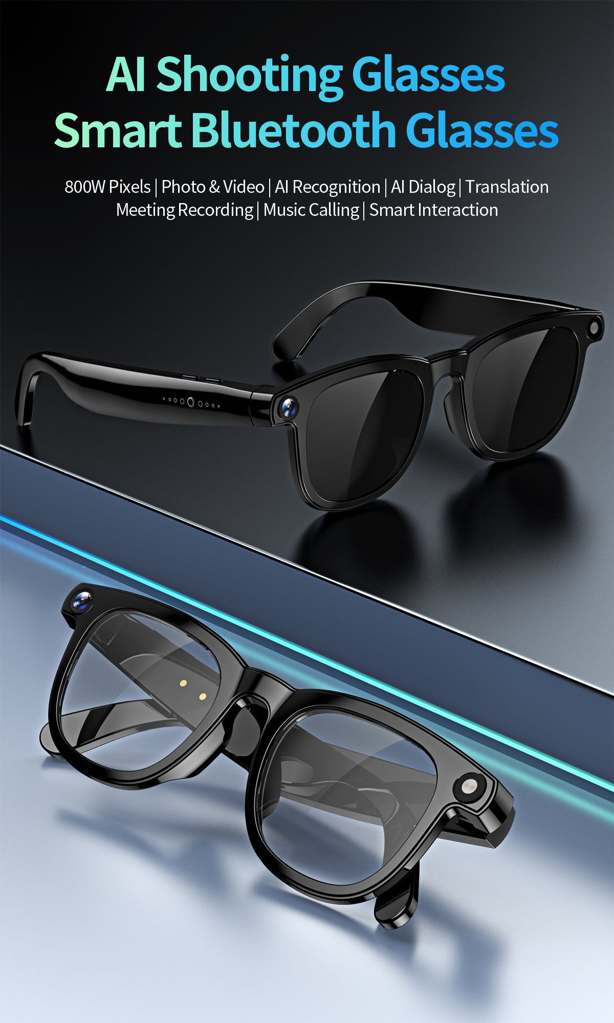 2 in1 4K Smart AI Glasses 800W - Photography With Ai recensie en prijs