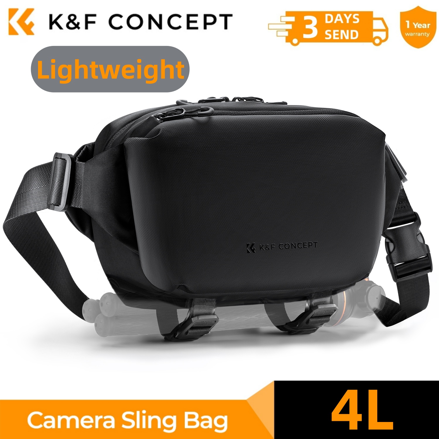 K&F CONCEPT 4L Camera Sling Ba - Lens Case Pouch recensie en prijs