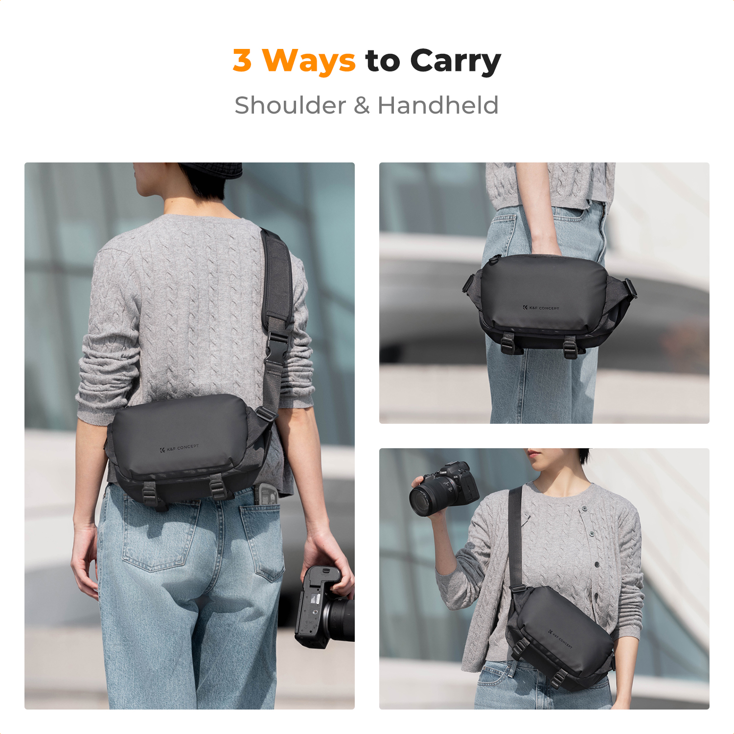 K&F CONCEPT 4L Camera Sling Ba - Lens Case Pouch recensie en prijs