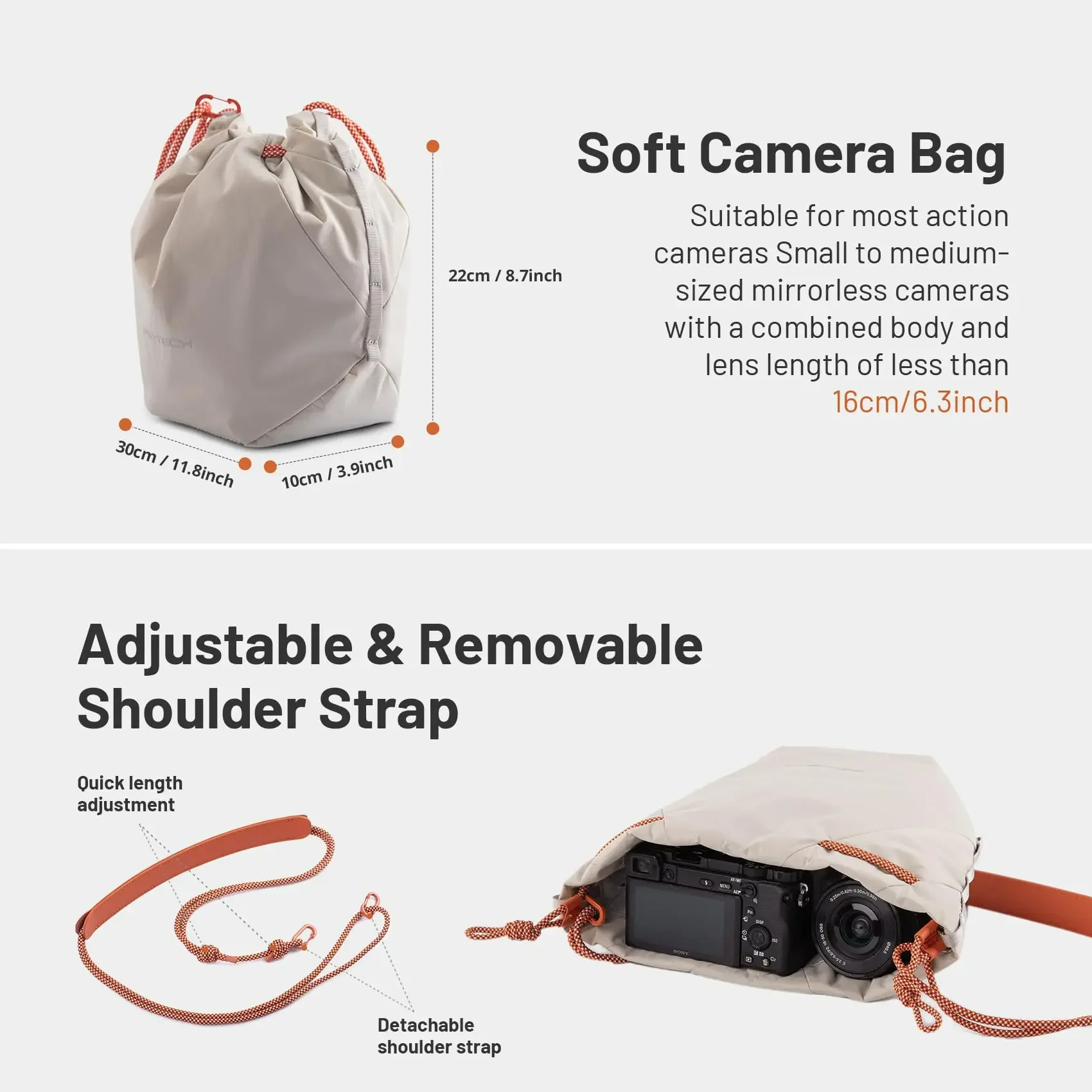 PGYTECH OneGo Drawstring Bag M - Lens Case Pouch recensie en prijs